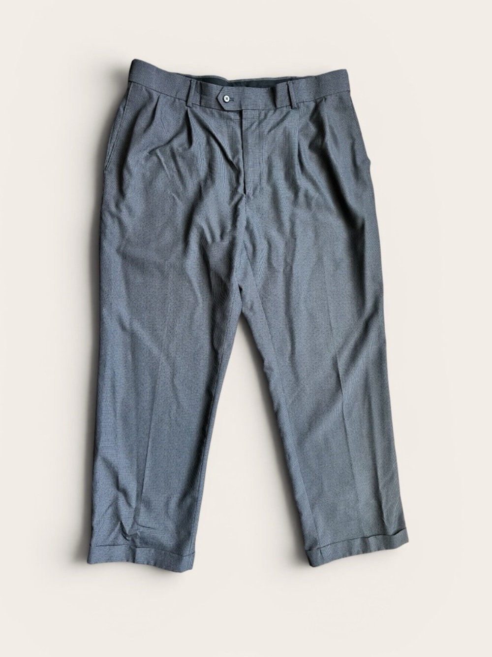 Stafford Men’s Gray Dress Pants 38x30 Classic Fit Flat Front Business Slacks